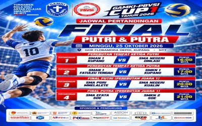Tetap Tegak Kepala! Perjuangan Sengit Tim Voli Putra SMAN 1 Fatuleu Tengah di Semifinal GAMKI-PBVSI Cup 1 2026